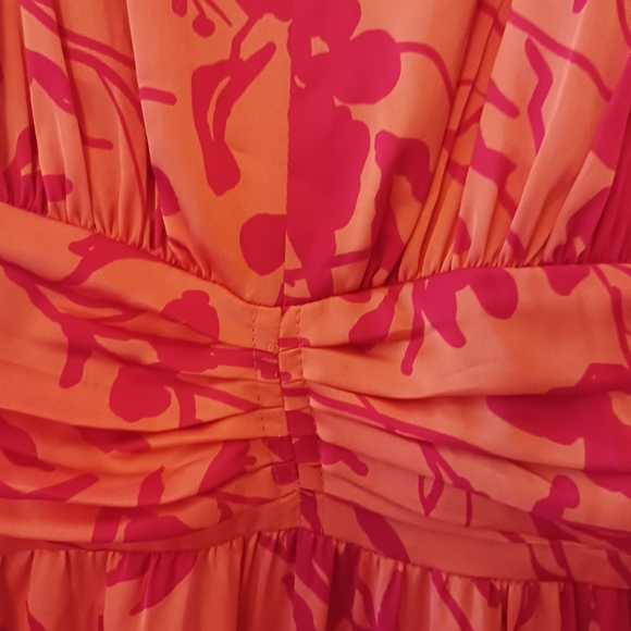 Maggie London Satin Tiered Maxi Dress -Size 14- EUC $128 Retail - Picture 6 of 9